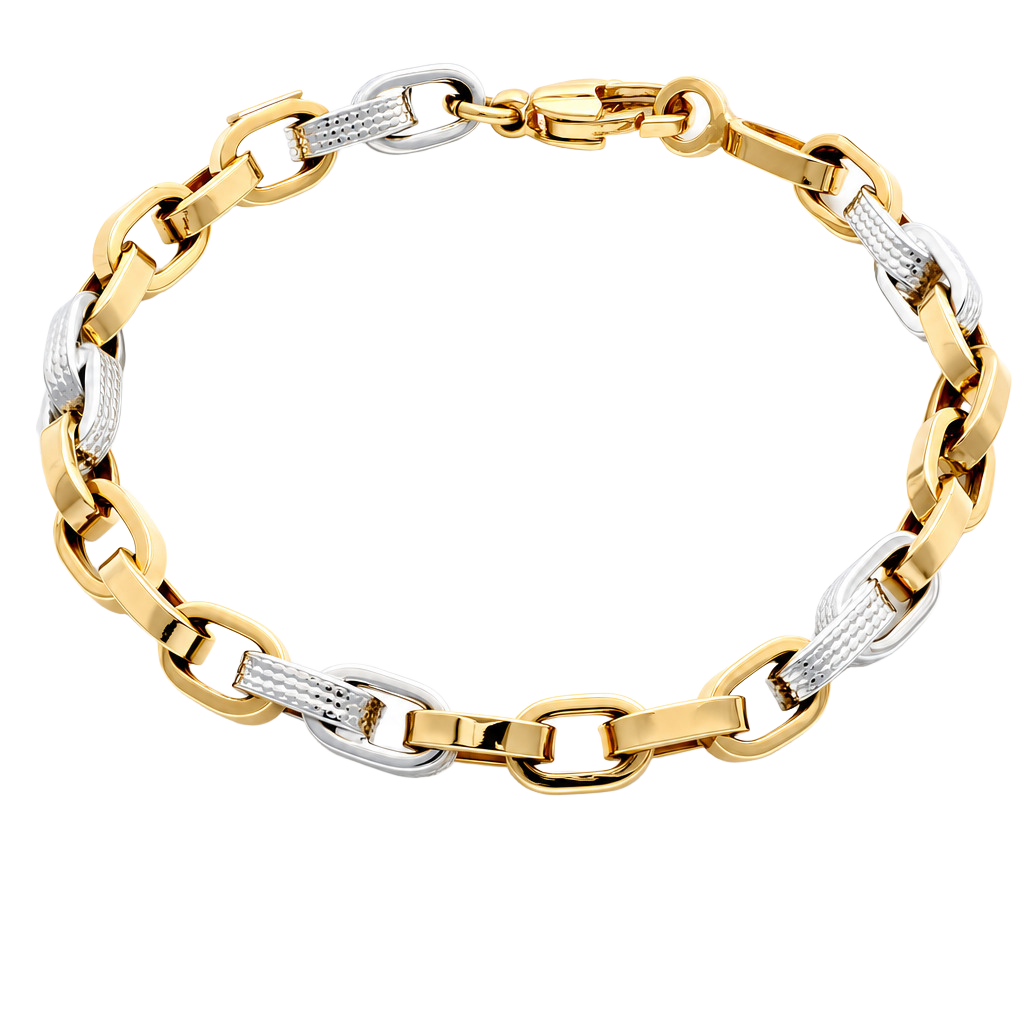 Gold and silver bracelet, representing the Plain Metal industry