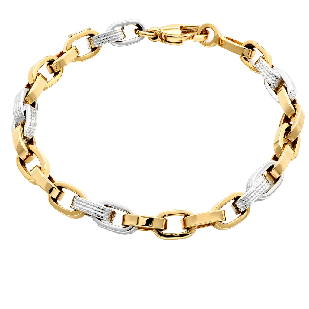 Gold and silver bracelet, representing the Plain Metal industry